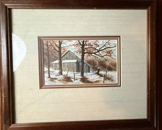 Jim Gray Signed Barn Print 2016
