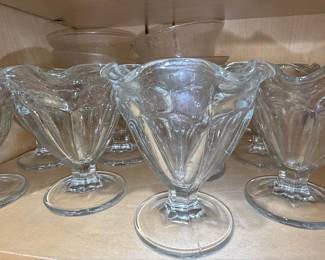 Anchor Hocking Tulip Style Pressed Glass Dessert Cups
