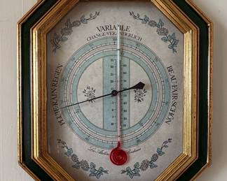 Les Ateliers de Bordeaux Style Barometer and Thermometer