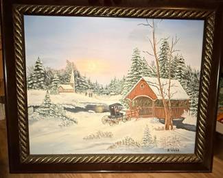 B. Wear Winter Landscape Oil Painting