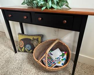 Farmhouse Style Console Table with Two Drawers