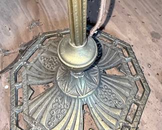Art Deco Style Bridge Floor Lamp with Bird Motif