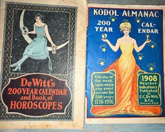 Vintage E.C. DeWitt & Co. Promotional Almanacs - Kodol and DeWitt's Pills