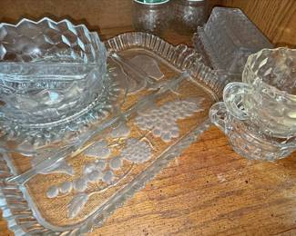 Fostoria Glass Diamond Point Pattern Tableware