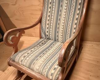 Victorian Style Swan Arm Rocking Chair