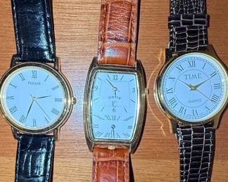 Collection of Three Quartz Wristwatches: Pulsar, Orvis, and Time