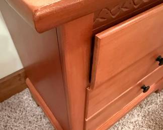 Louis Philippe Style Three-Drawer Nightstand