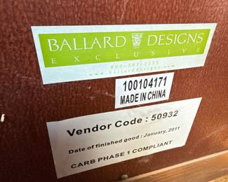 Ballard Designs Library Desk and Filing Cabinets
