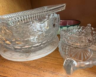 Fostoria Glass Diamond Point Pattern Tableware