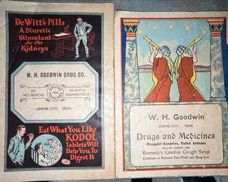 Vintage E.C. DeWitt & Co. Promotional Almanacs - Kodol and DeWitt's Pills
