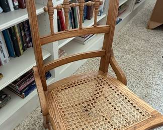 Oak Claw Foot Dining Table and Cane Seat Chair Set Style