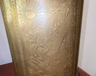 Frederick Cooper Style Brass Tea Caddy Table Lamp