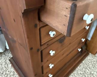 Pine Farmhouse Style Five-Drawer Chest