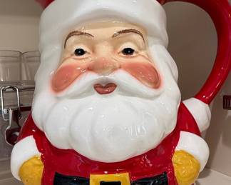 Holiday Time Santa Claus Pitcher