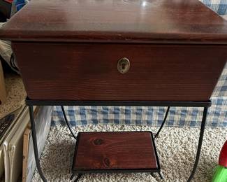 Sewing Box Style Side Table