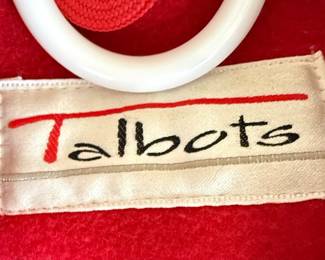 Talbots Red Wool Blend Pea Coat