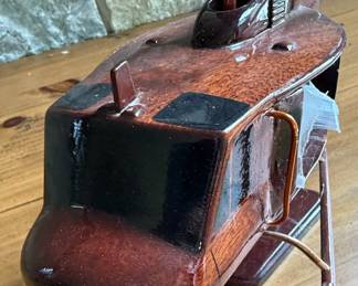 UH-1 Huey Gunship Style Wooden Helicopter Model