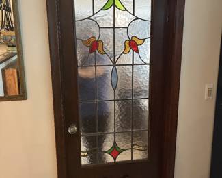 Stained glass door