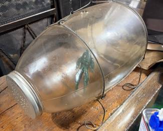Vintage glass fish minnow trap