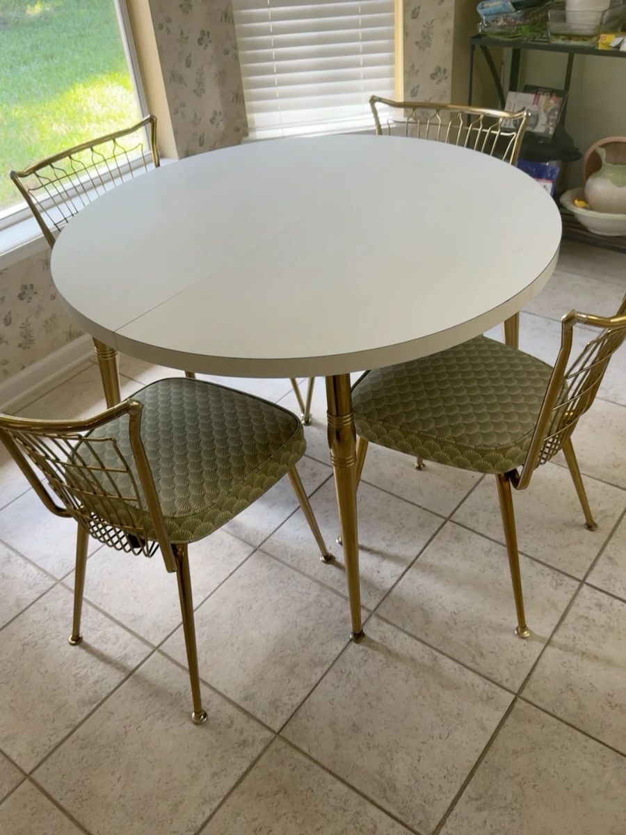 Mid-Century Round Table w/ Chairs