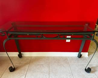 Wrought Iron Sofa Table (has matching coffee table)