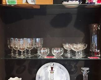 Crystal, Milk Glass and Porcelain