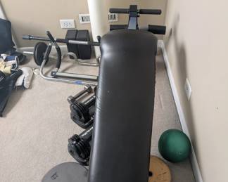 Work bench and multiple weights