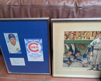 Ron Santo Cubs Baseball card with personalized note