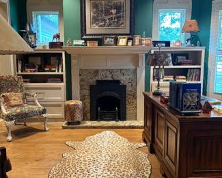 "The Office" / Desk, Book Cases, Prints, Rugs, Smalls