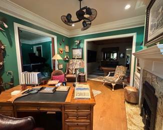 Desk, Pool Table, Fine Furniture, Unusual Prints, Decoratives