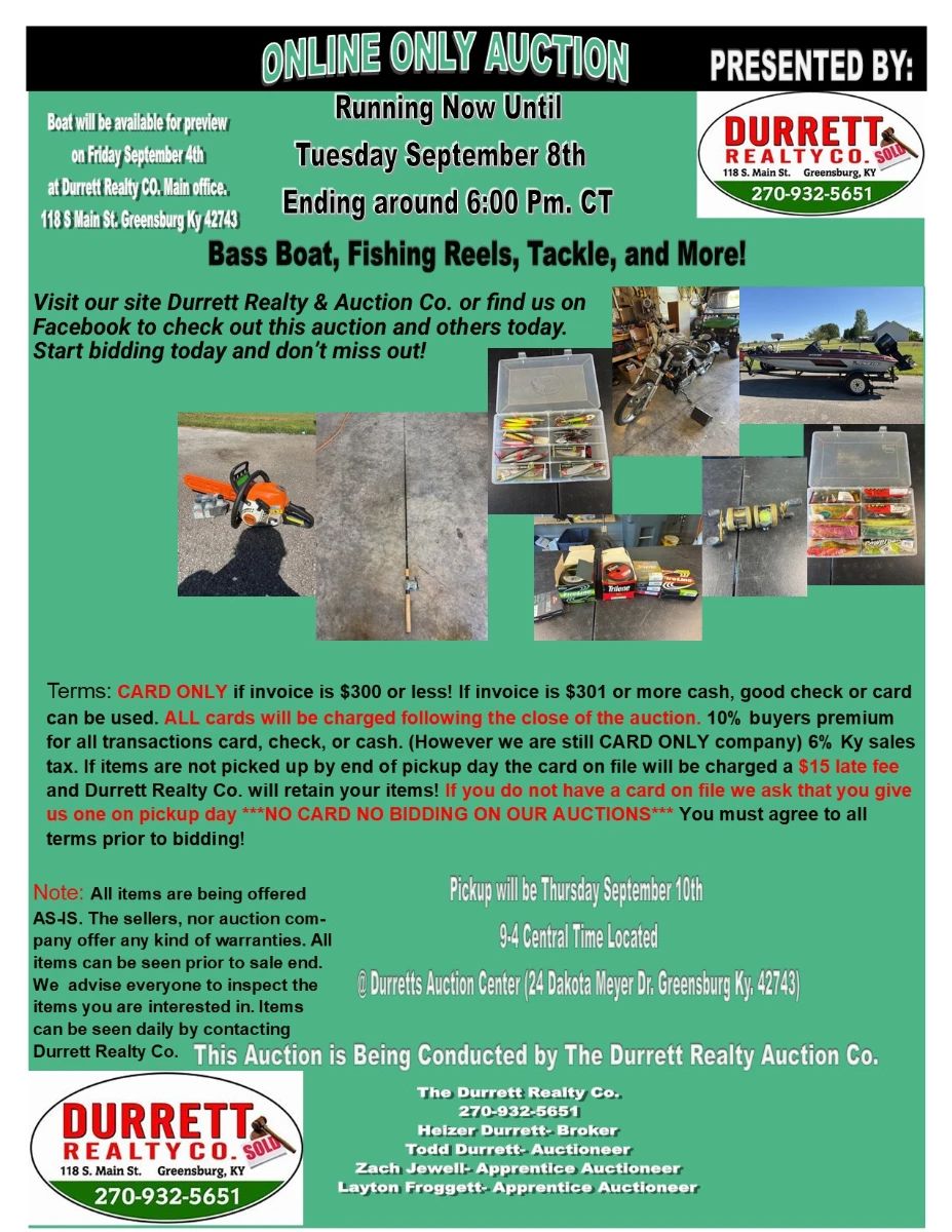 Bass boat sale bill