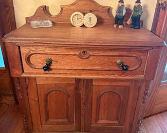 Antique Wood Wash Stand Commode