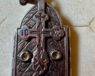 Sterling Silver Russian Orthodox triptych