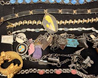 Bracelets, Some Sterling mostly Costume