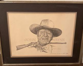 23x18 John Wayne By Delbert L Jackson limited edition