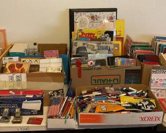 Lots of office supplies