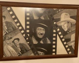John Wayne artwork-28x40
