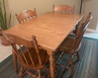 Vintage Hale Company Solid Maple Dining Set with Spindle Back Chairs