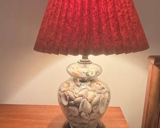 Palm Beach Regency Seashell Filled Ginger Jar Table Lamp
