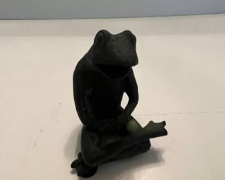 Set of 4 Bronze-Toned Yoga Frogs