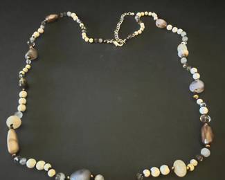 Multi-Strand Natural Stone Beaded Necklace