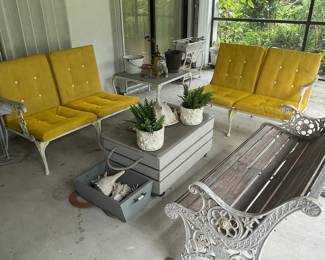 Vintage Woodard Wrought Iron Patio Set