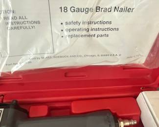 Craftsman 351.18310 18 Gauge Brad Nailer Kit