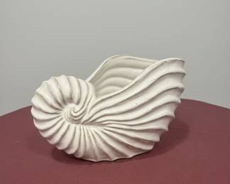 Fitz and Floyd Ceramic Nautilus Shell Planter