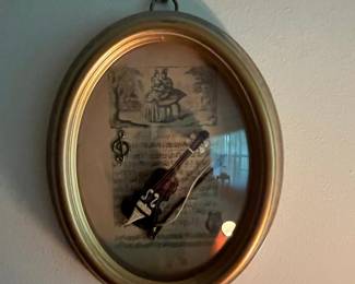 Vintage Musical Instrument Shadowbox Wall Plaques