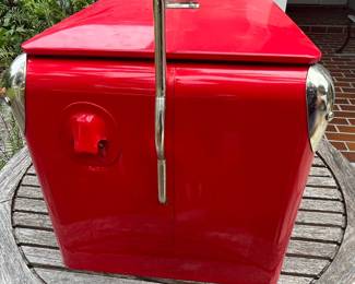 Vintage Coca-Cola Metal Cooler by Progress Refrigerator Co.
