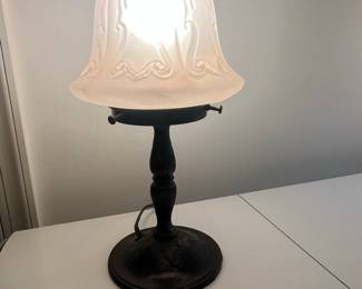 Art Nouveau Style Frosted Glass Table Lamp