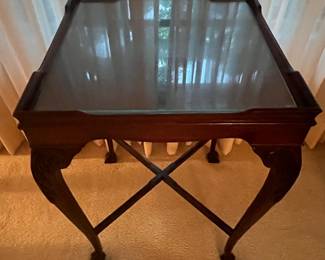 Chippendale Style Mahogany Tea Table with Ball and Claw Feet