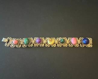 Vintage Sarah Coventry "Granada" Multi-Stone Bracelet