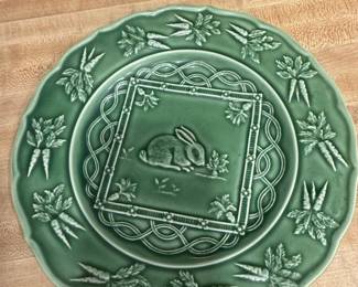 Bordallo Pinheiro Green Rabbit Serving Platter